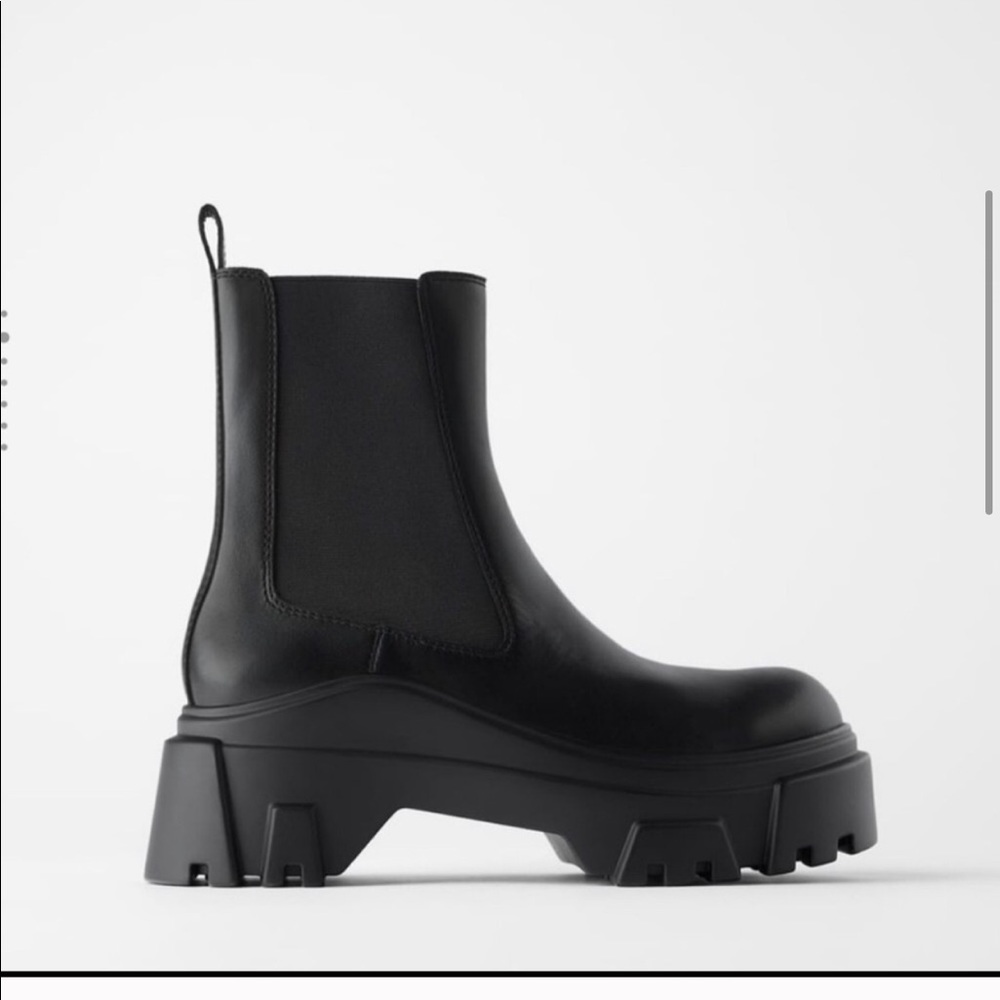 Zara leather ankle boots
